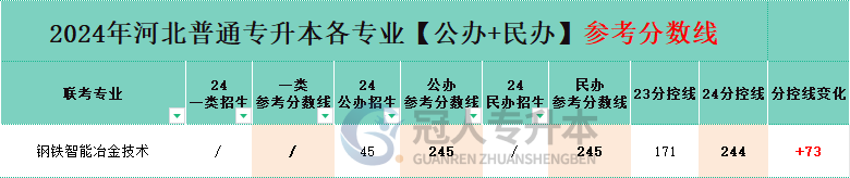  钢铁智能冶金技术专业专升本公办院校分招生人数